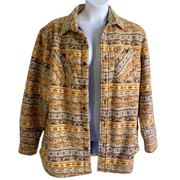 Rugged Earth Outfitters Flannel Fleece Lined Shirt Jacket Shacket Large NEW - Picture 4 of 14